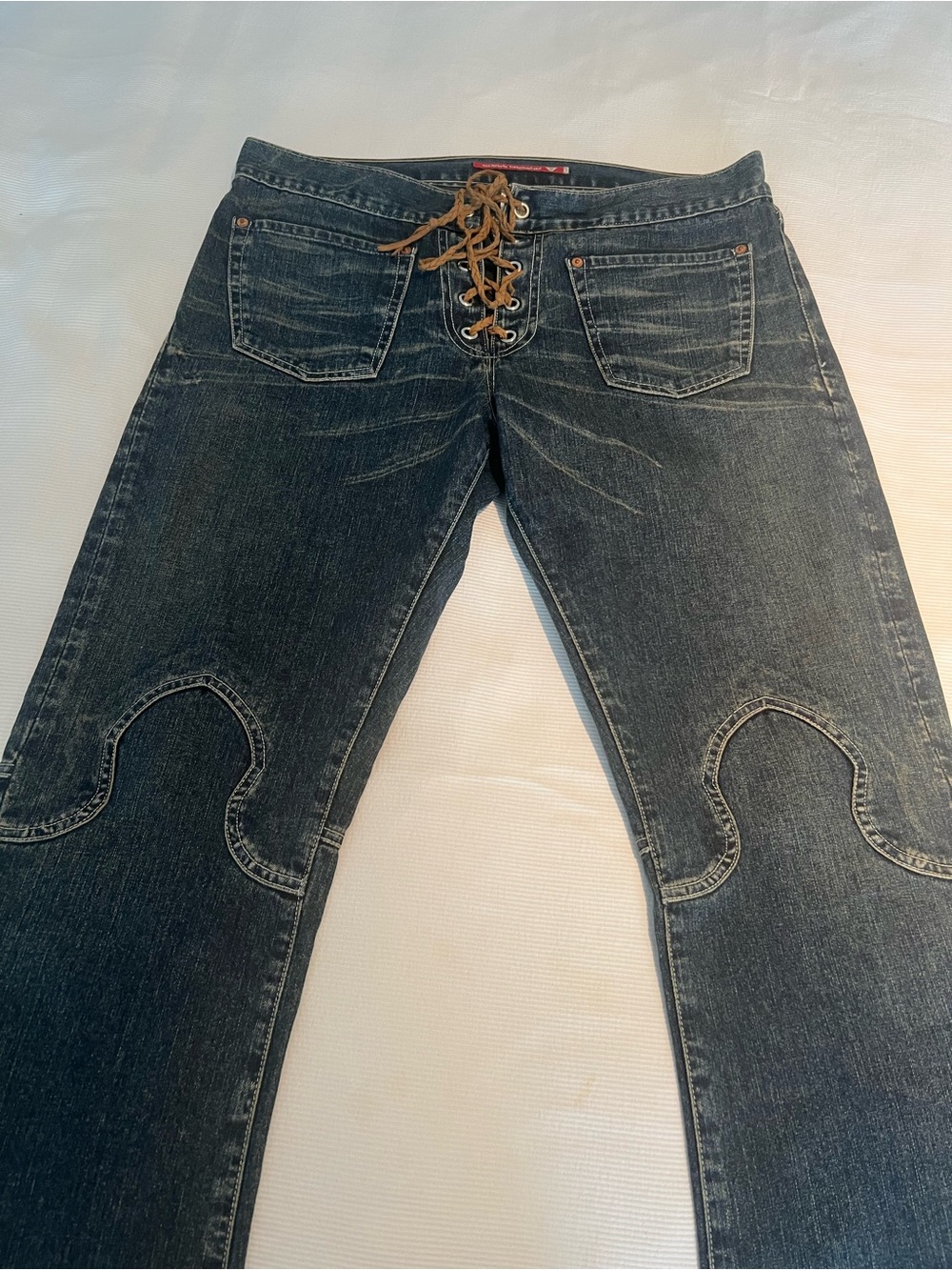Men's low rise premium guess jeans.